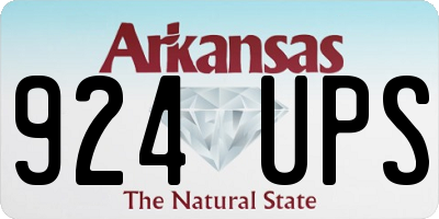 AR license plate 924UPS