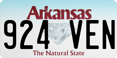 AR license plate 924VEN