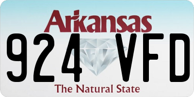 AR license plate 924VFD