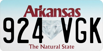 AR license plate 924VGK
