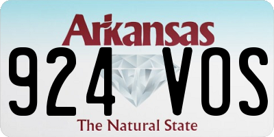 AR license plate 924VOS