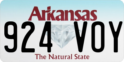 AR license plate 924VOY