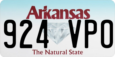 AR license plate 924VPO