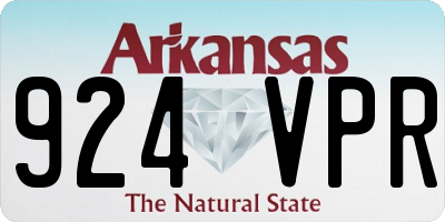 AR license plate 924VPR