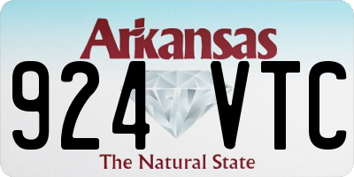 AR license plate 924VTC