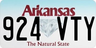 AR license plate 924VTY