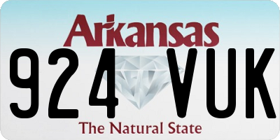 AR license plate 924VUK