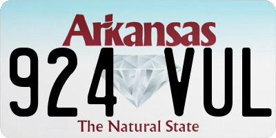AR license plate 924VUL