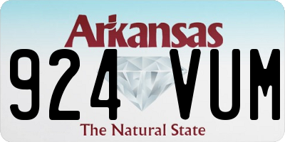 AR license plate 924VUM