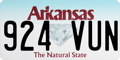 AR license plate 924VUN