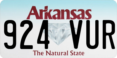 AR license plate 924VUR