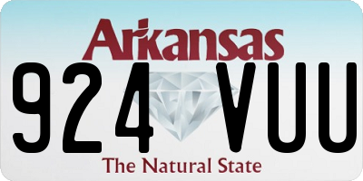 AR license plate 924VUU