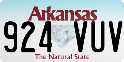 AR license plate 924VUV