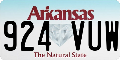 AR license plate 924VUW