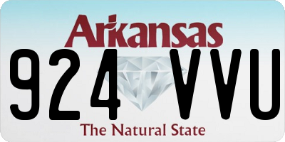 AR license plate 924VVU