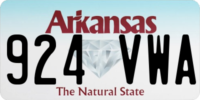AR license plate 924VWA