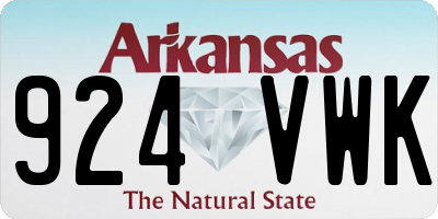 AR license plate 924VWK