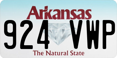 AR license plate 924VWP