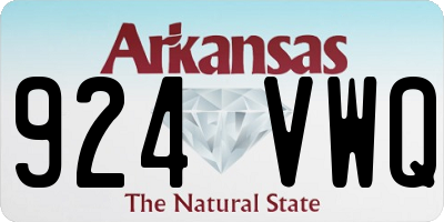 AR license plate 924VWQ