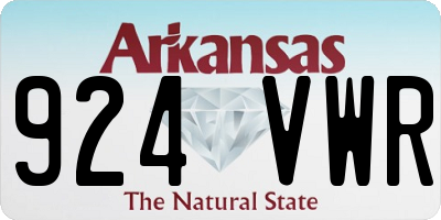 AR license plate 924VWR