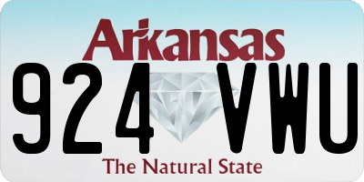 AR license plate 924VWU