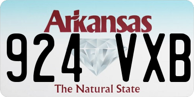 AR license plate 924VXB