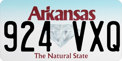 AR license plate 924VXQ