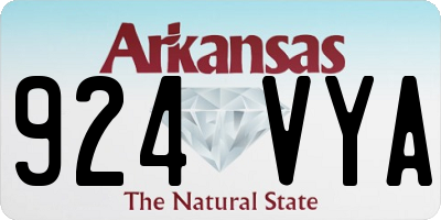 AR license plate 924VYA