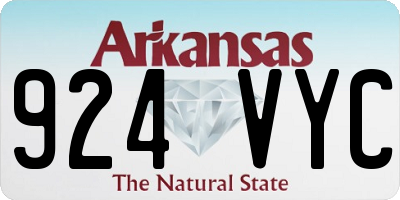 AR license plate 924VYC