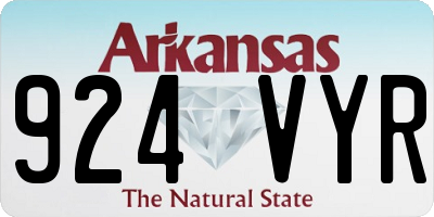 AR license plate 924VYR