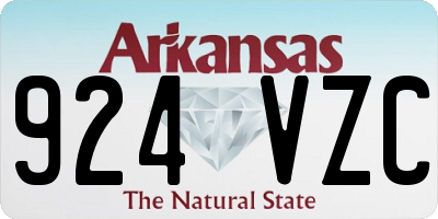 AR license plate 924VZC