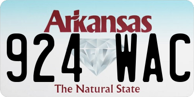 AR license plate 924WAC