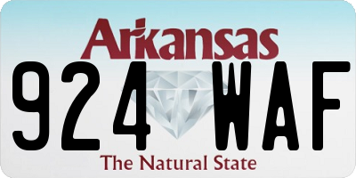 AR license plate 924WAF