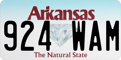 AR license plate 924WAM