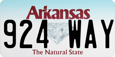 AR license plate 924WAY