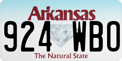 AR license plate 924WBO