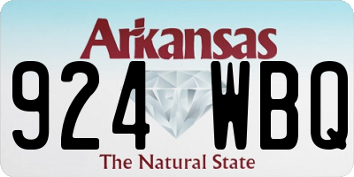 AR license plate 924WBQ