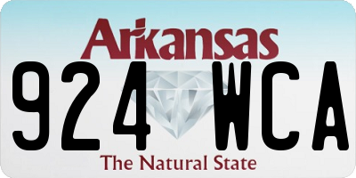 AR license plate 924WCA
