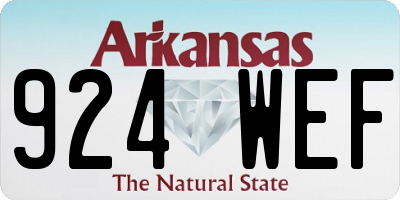 AR license plate 924WEF