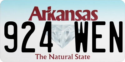 AR license plate 924WEN