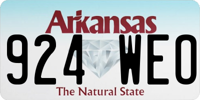 AR license plate 924WEO