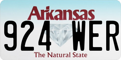 AR license plate 924WER