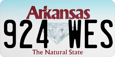 AR license plate 924WES