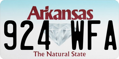 AR license plate 924WFA