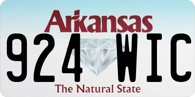 AR license plate 924WIC