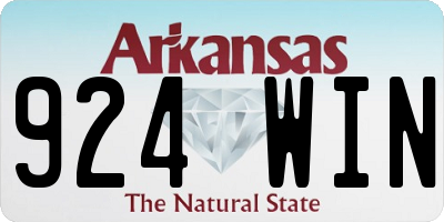 AR license plate 924WIN