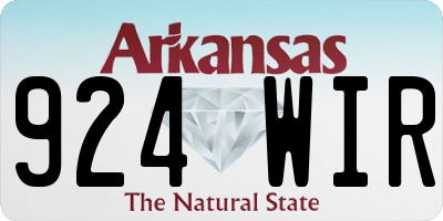 AR license plate 924WIR