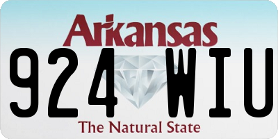 AR license plate 924WIU