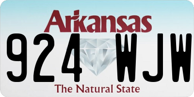 AR license plate 924WJW