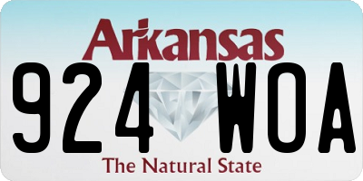 AR license plate 924WOA